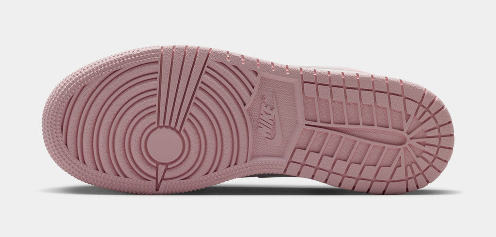 Air Jordan 1 Low Grade School Lifestyle Shoes (Medium Soft Pink/White/Pearl Pink)