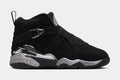Air Jordan 8 Retro Chrome Black And Light Graphite Preschool Lifestyle Shoes ( Black/White/Light Graphite) Free Shipping