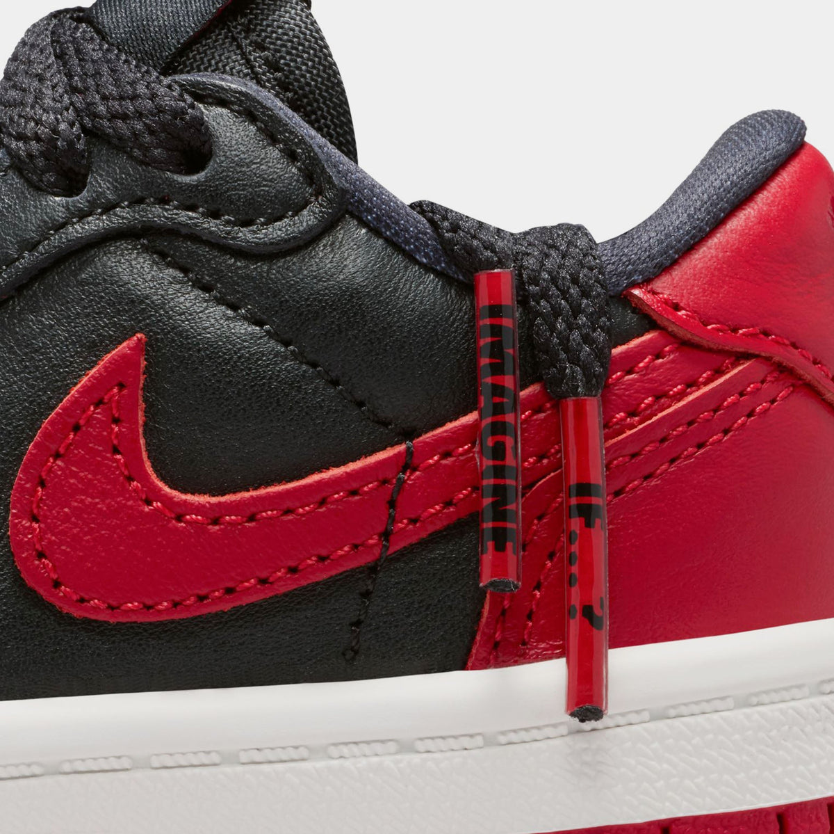 Air Jordan 1 Retro Low OG Banned Infant Toddler Lifestyle Shoes (Black/Black/Varsity Red/Summit White)