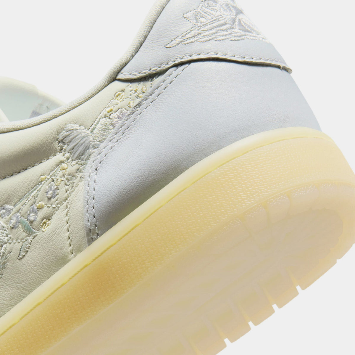 Air Jordan 1 Low Floral Swoosh Mens Lifestyle Shoes (Sail/Off White/Coconut Milk)