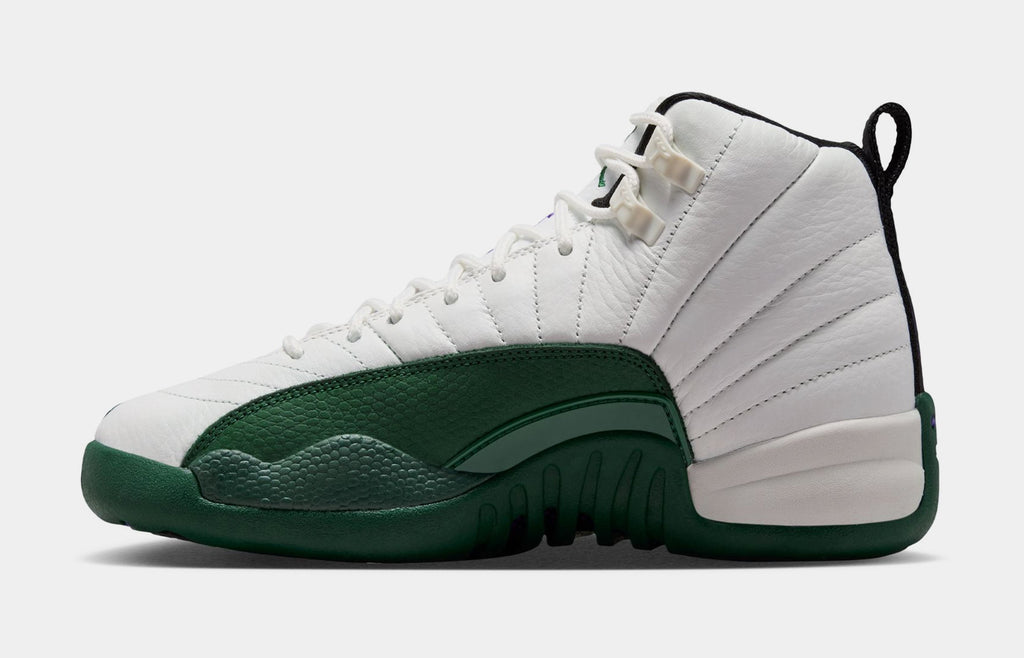 Air Jordan 12 Retro Idols Become Rivals Grade School Lifestyle Shoes (Summit White/Gorge Green/Fierce Pruple) Free Shipping