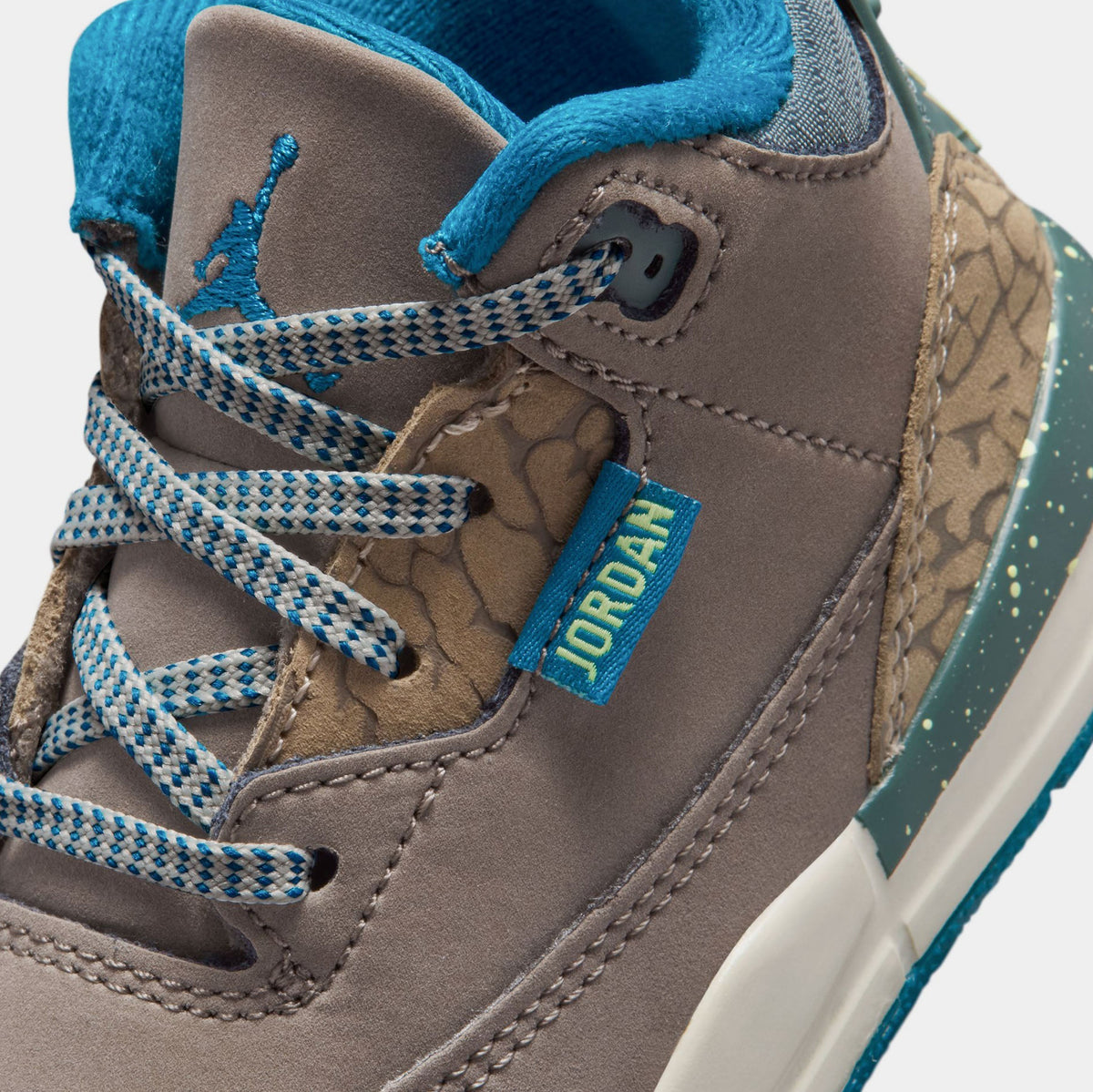Air Jordan 3 Retro Olive Grey Infant Toddler Lifestyle Shoes (Olive Grey/Green Abyss/Khaki/Sea Glass)