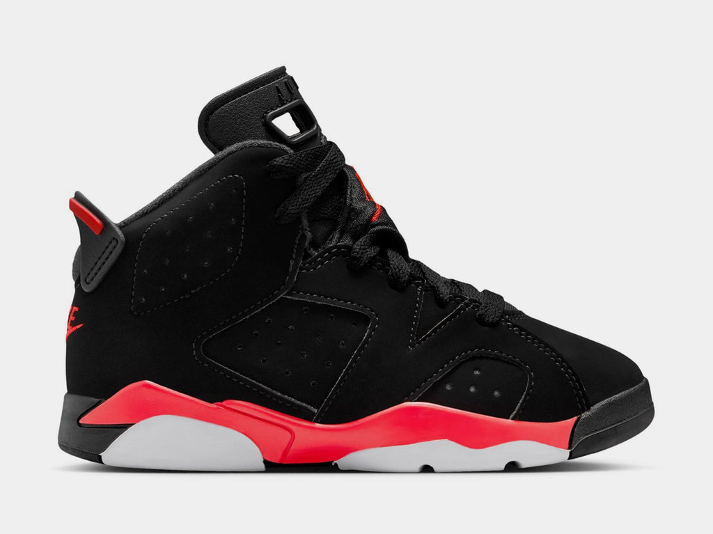 Air Jordan 6 Retro Infrared Salesman Preschool Lifestyle Shoes (Black/Light Crimson)