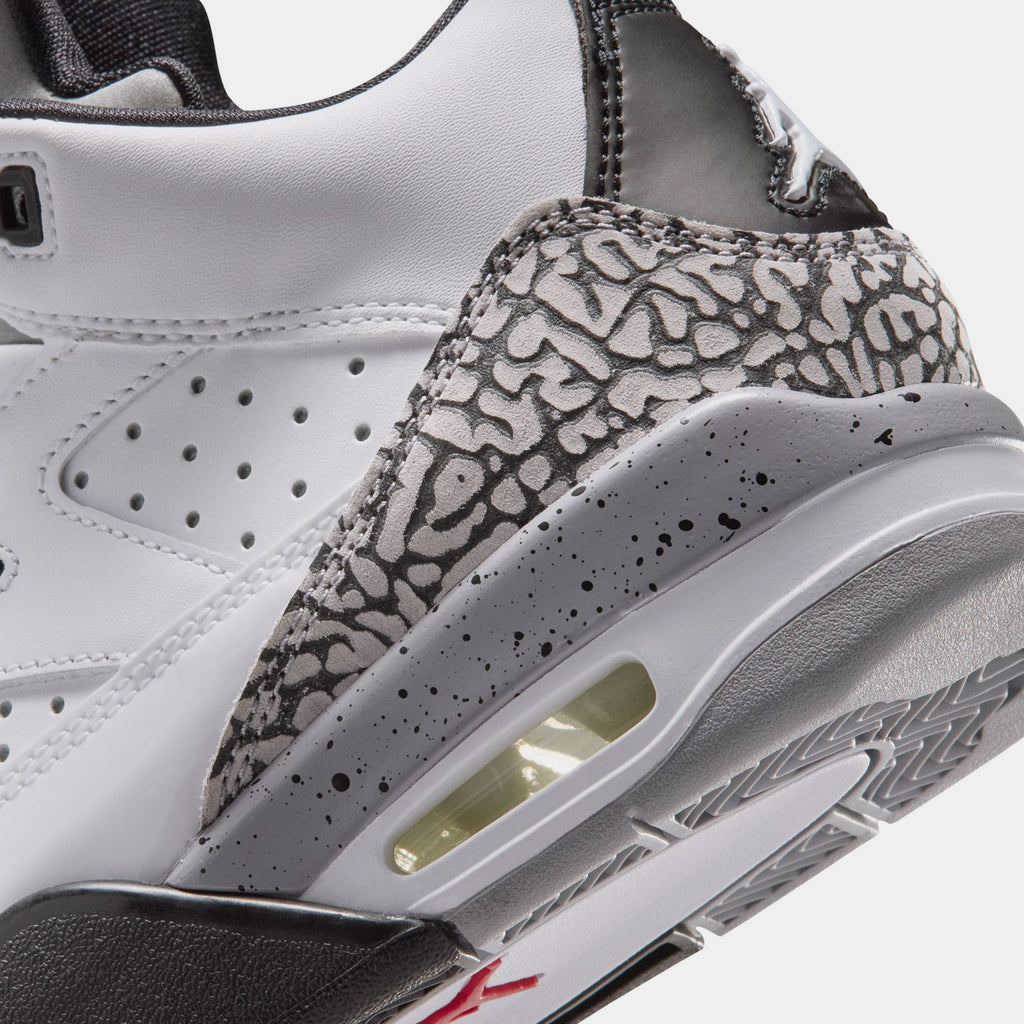 Son Of Mars Low Grade School Basketball Shoes (White/Black/Cement Grey/Gym Red)