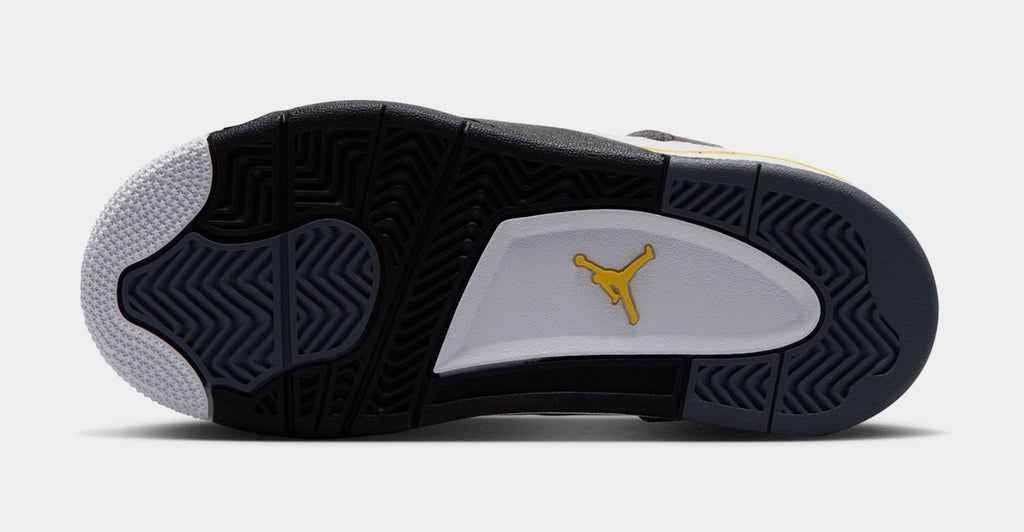 Air Jordan 4 Retro Rare Air Tour Yellow Preschool Lifestyle Shoes (White/Dark Blue Grey/Black/Tour Yellow) Free Shipping