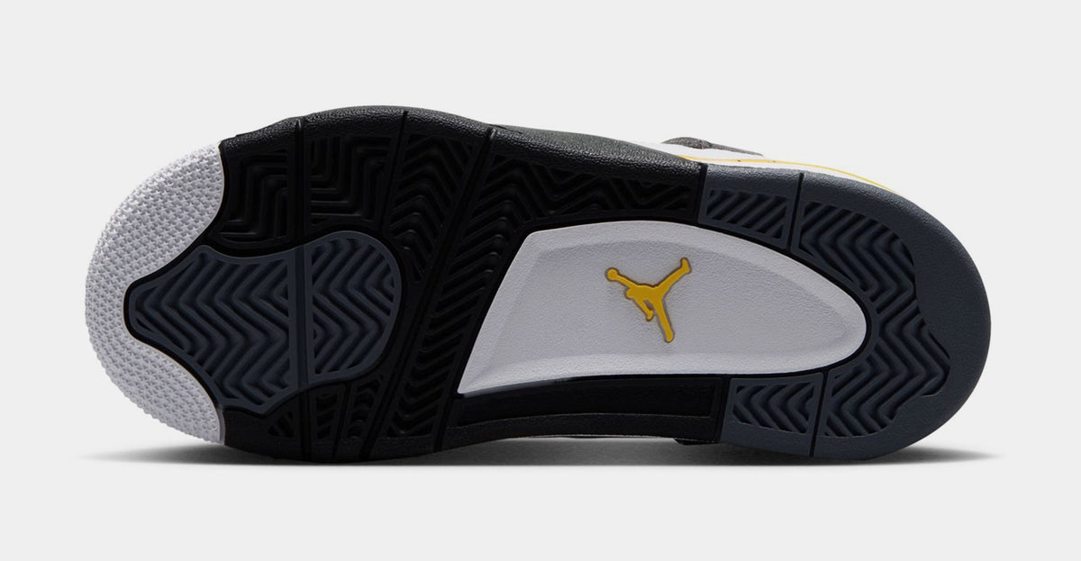 Air Jordan 4 Retro Rare Air Tour Yellow Preschool Lifestyle Shoes (White/Dark Blue Grey/Black/Tour Yellow) Free Shipping