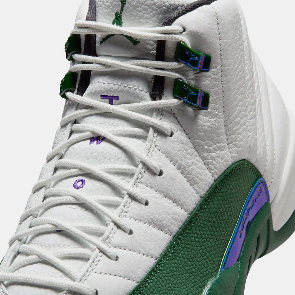 Air Jordan 12 Retro Idols Become Rivals Mens Lifestyle Shoes (Summit White/Gorge Green/Fierce Purple) Free Shipping
