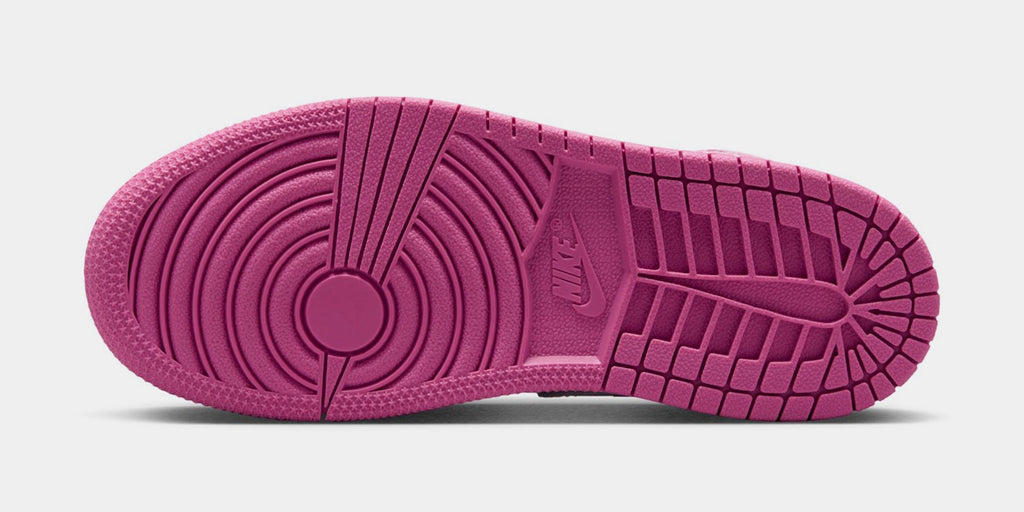 Air Jordan 1 Mid Preschool Shoes (Pink Foam/China Rose/White)