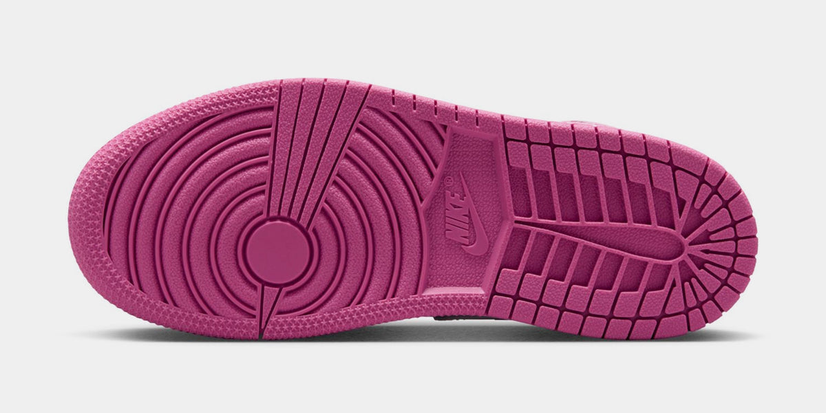 Air Jordan 1 Mid Preschool Shoes (Pink Foam/China Rose/White)
