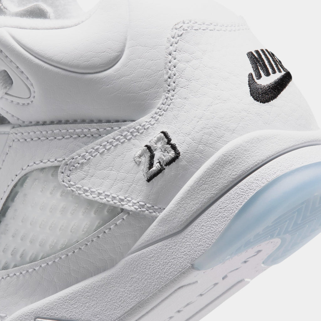 Air Jordan 5 Retro OG White Metallic Preschool Lifestyle Shoes (White/Black/Metallic Silver) Free Shipping
