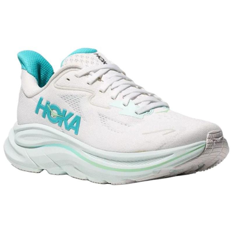 HOKA Clifton 10 White/Cielo Blue Women's Running Shoes