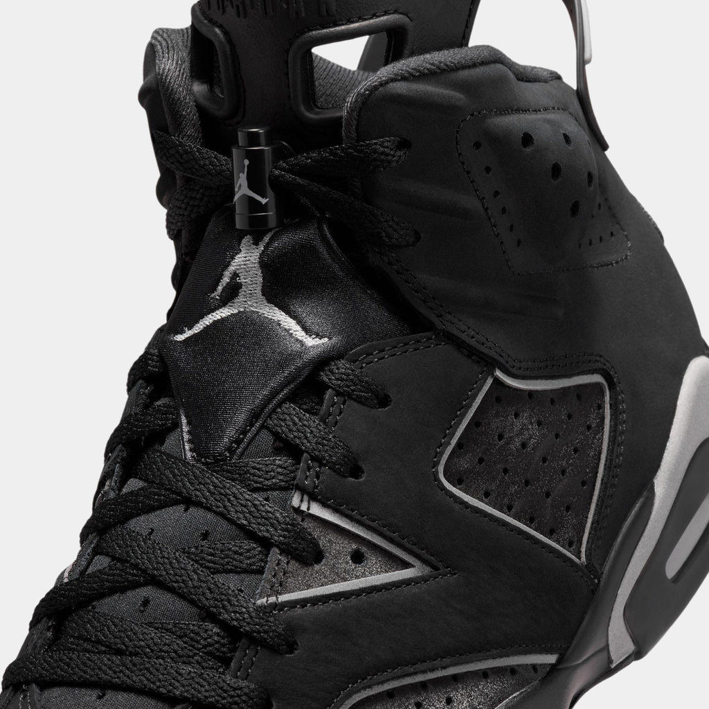 Air Jordan 6 Retro Cap And Gown Mens Lifestyle Shoes (Black/Reflective Silver/Black)