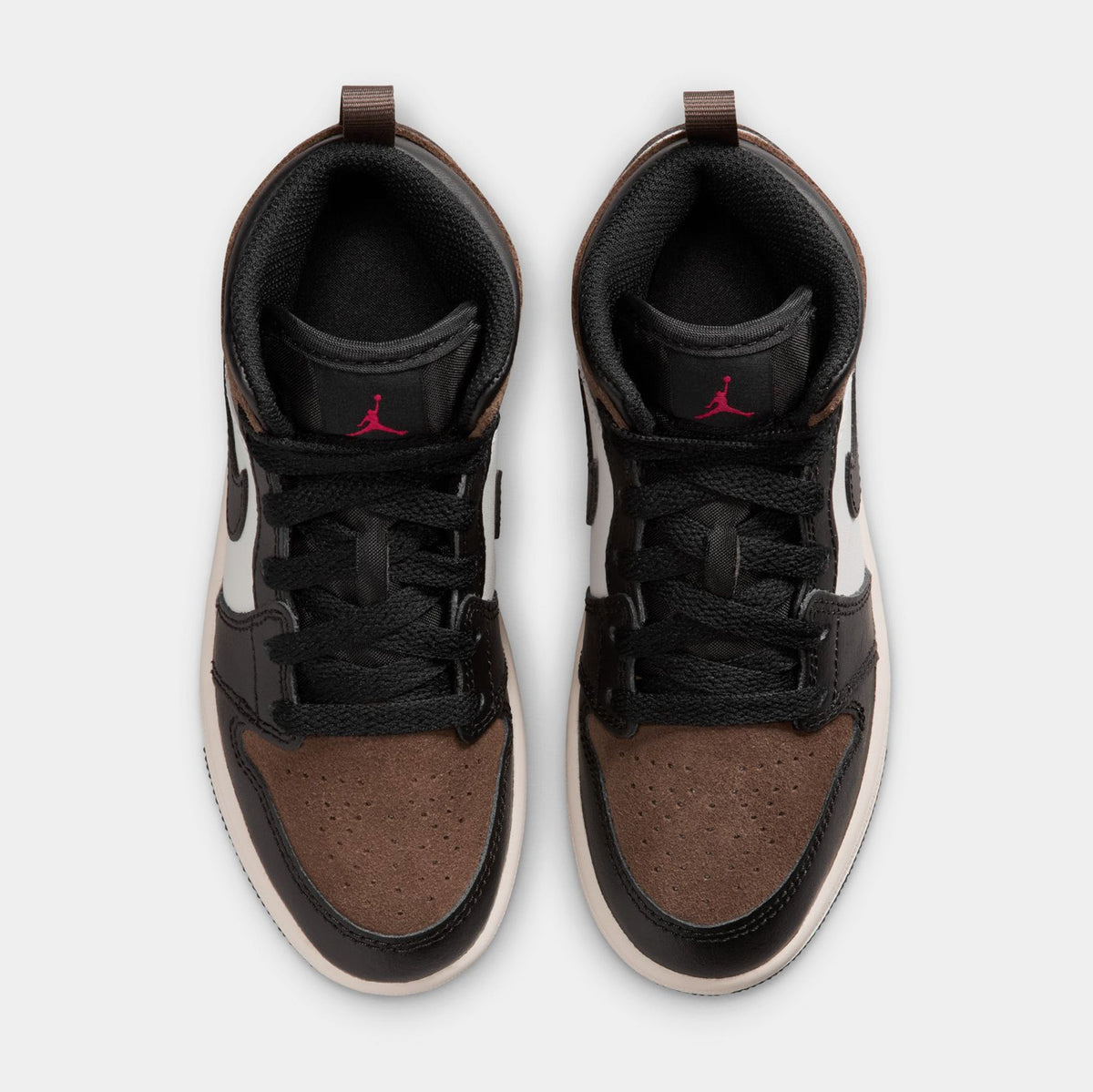 Air Jordan 1 Mid Black Palomino Preschool Lifestyle Shoes (Black/Phantom/Palomino/University Red)