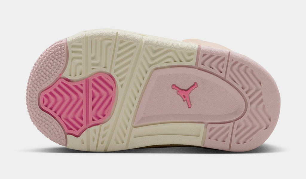 Air Jordan 4 Retro Pink Pearl And Iced Carmine Infant Toddler Lifestyle Shoes (Pearl Pink/Iced Carmine/Coconut Milk)