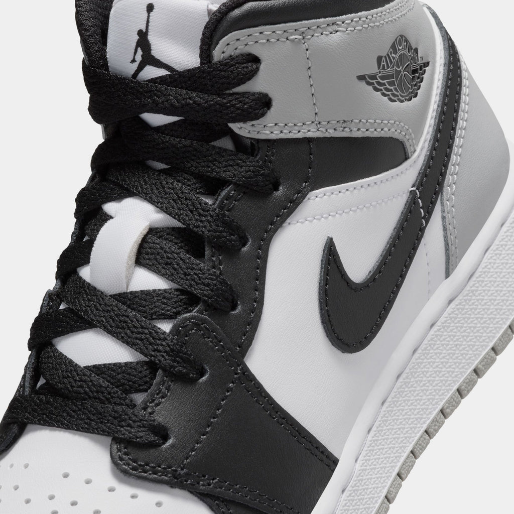 Air Jordan 1 Mid Grade School Lifestyle Shoes (White/Black/Rust/Pin)