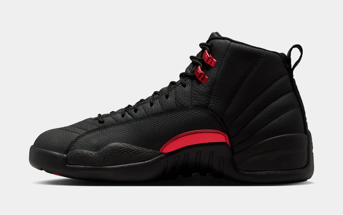Air Jordan 12 Retro Bloodline Mens Lifestyle Shoes (Black/Varsity Red) Free Shipping