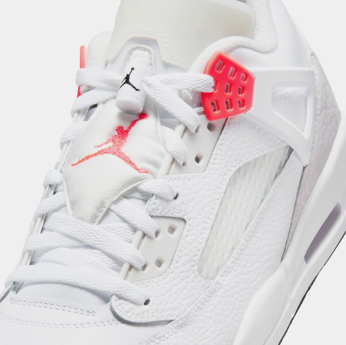 Spizike Low Mens Basketball Shoes (White/Bright Crimson/Vast Grey/Black)