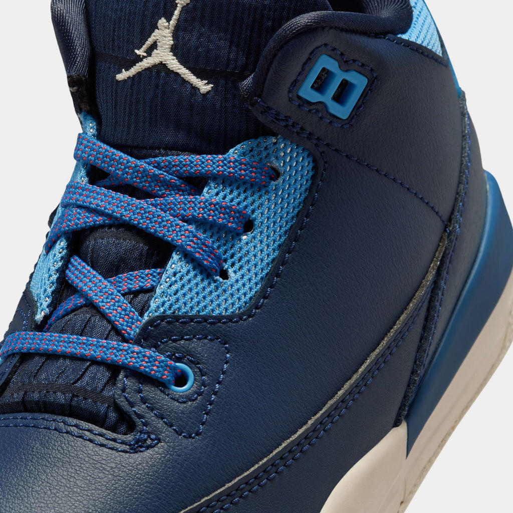 Air Jordan 3 Retro Sport Renaissance Preschool Lifestyle Shoes (Obsidian/Chalk/Track Red) Free Shipping