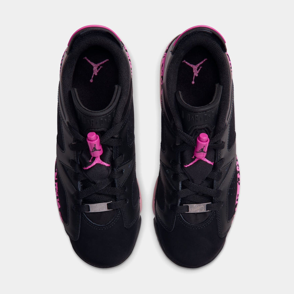 Air Jordan 6 Retro Fearless Grade School Lifestyle Shoes (Black/Laser Fushia/Pink Foam)