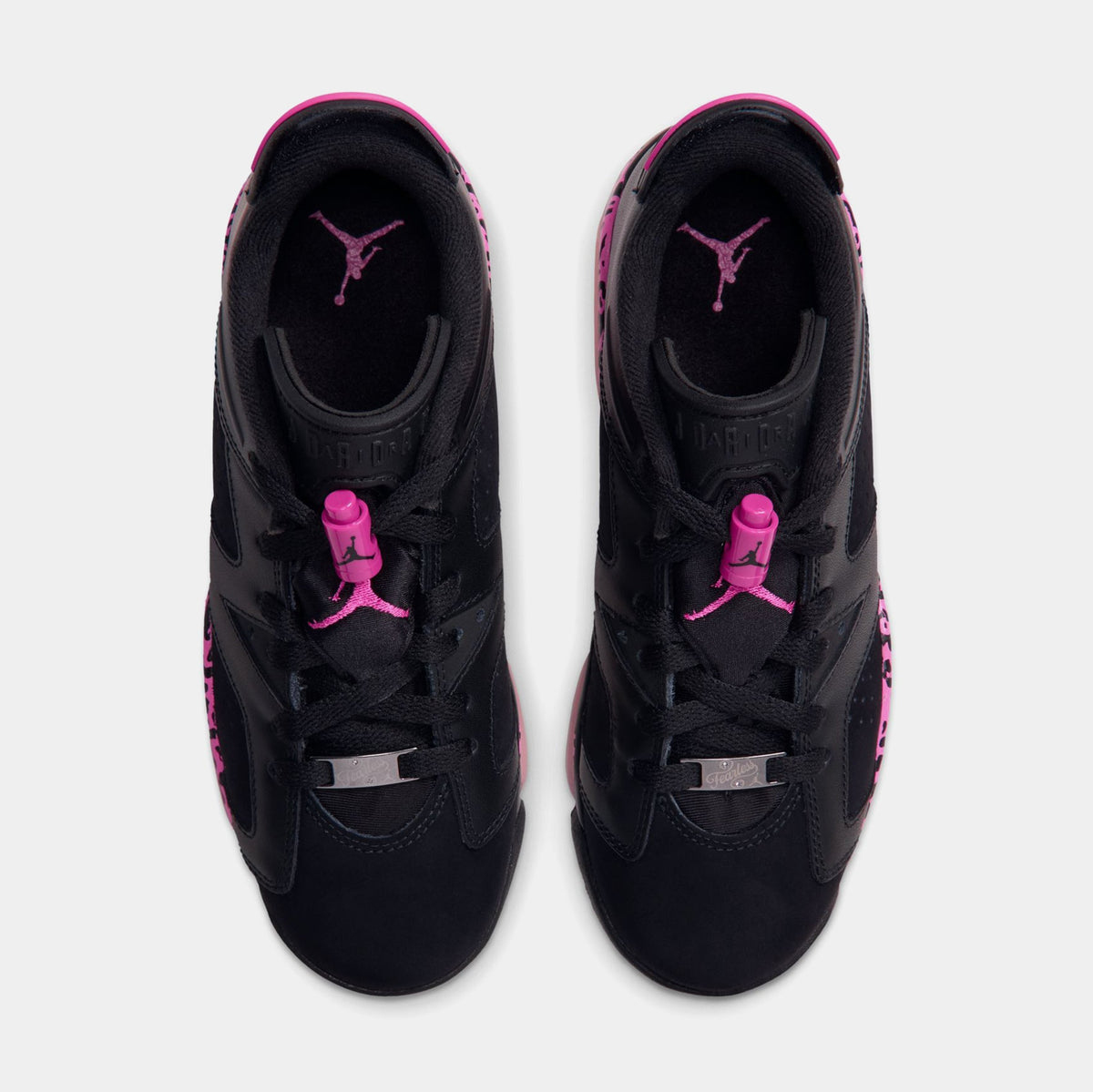 Air Jordan 6 Retro Fearless Grade School Lifestyle Shoes (Black/Laser Fushia/Pink Foam)