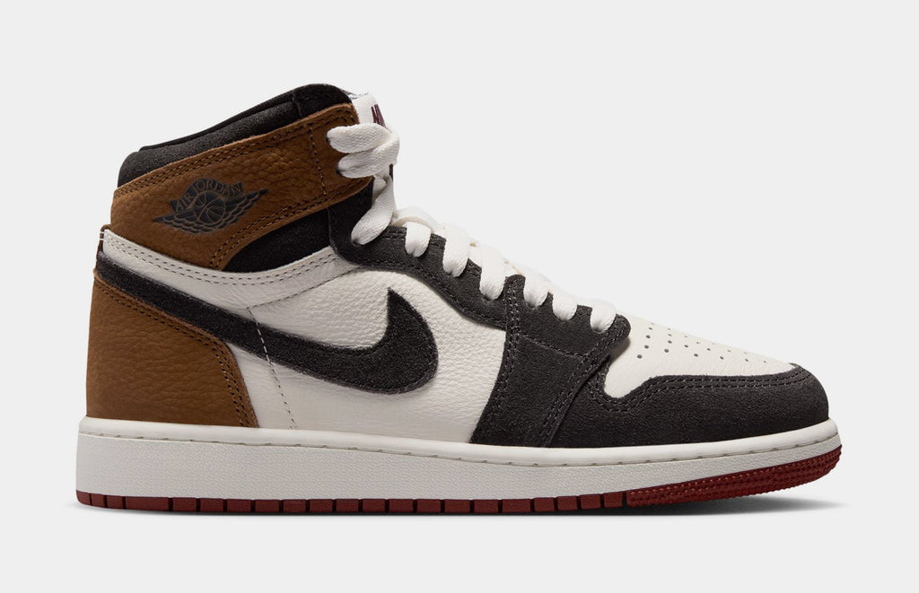 Air Jordan 1 Retro High OG Love Letter Grade School Lifestyle Shoes (Shadow Brown/Team Red/Light British Tan) Free Shipping