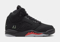 Air Jordan 5 Retro Halloween Preschool Lifestyle Shoes (Black/Black/Picante Red/Glow N The Dark)