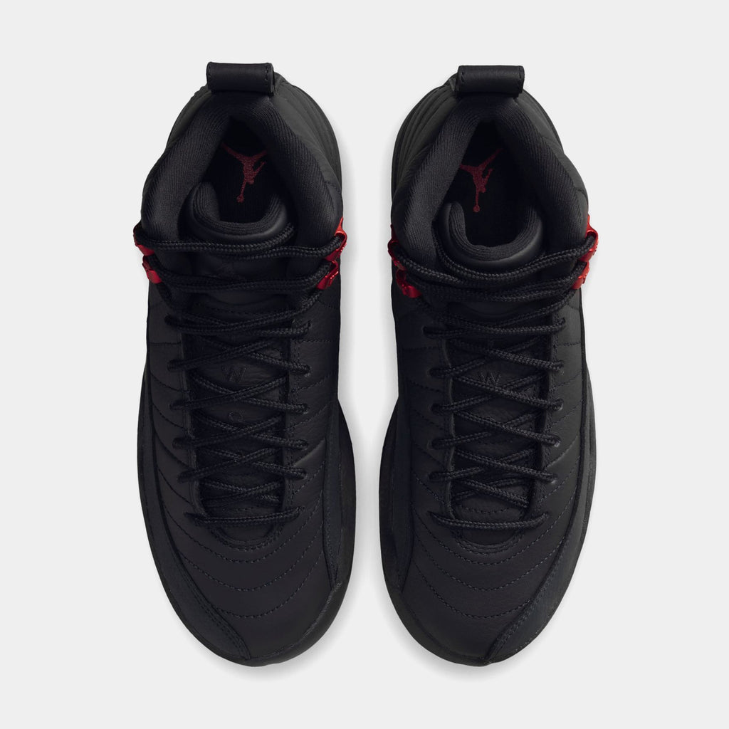 Air Jordan 12 Retro Bloodline Grade School Lifestyle Shoes (Black/Varsity Red) Free Shipping
