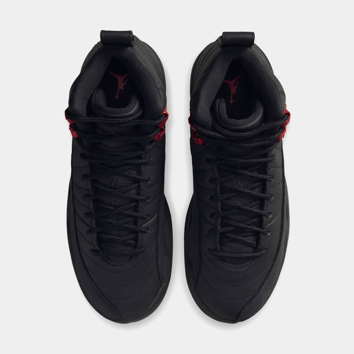Air Jordan 12 Retro Bloodline Grade School Lifestyle Shoes (Black/Varsity Red) Free Shipping