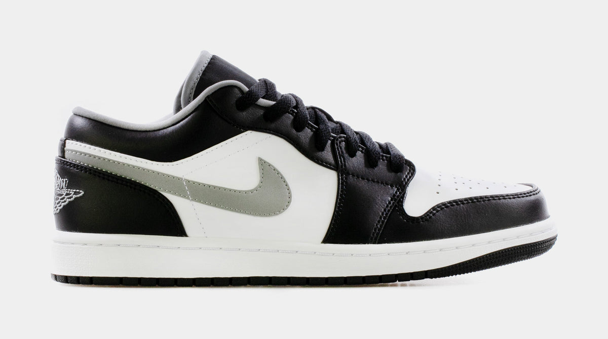 Air Jordan 1 Low Mens Lifestyle Shoes (Black/White/Particle Grey)