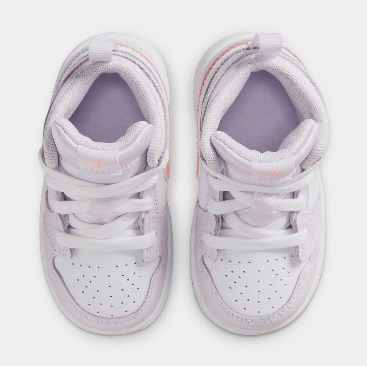 Air Jordan 1 Mid SE Infant Toddler Lifestyle Shoes (Barely Grape/Atomic Pink/White)