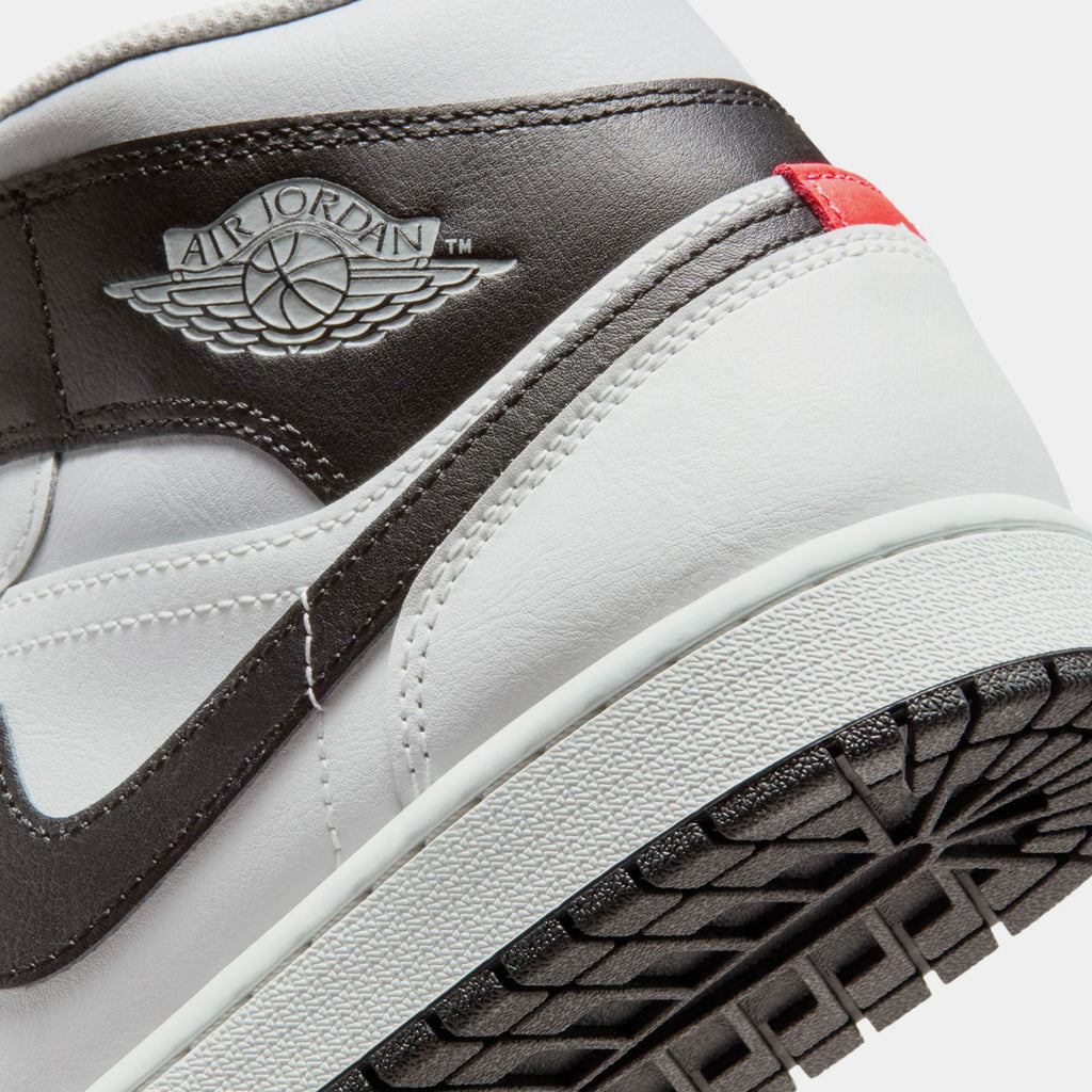 Air Jordan 1 Mid Mens Lifestyle Shoes (Summit White/Black/Neutral Grey)