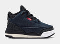 Air Jordan 3 Retro x Levi's Indigo And Gym Red Infant Toddler Lifestyle Shoes (Denim/Black/Sail)