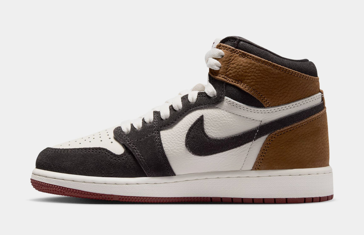 Air Jordan 1 Retro High OG Love Letter Grade School Lifestyle Shoes (Shadow Brown/Team Red/Light British Tan) Free Shipping