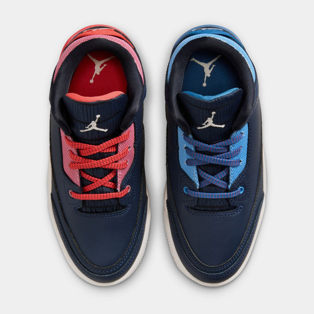 Air Jordan 3 Retro Sport Renaissance Preschool Lifestyle Shoes (Obsidian/Chalk/Track Red) Free Shipping