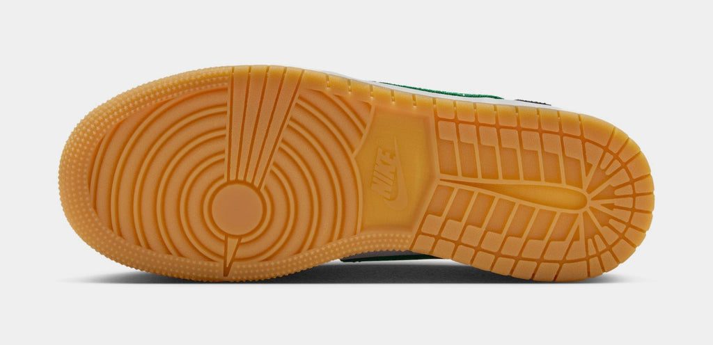 Air Jordan 1 Retro Low OG Phantom And Pine Green Grade School Lifestyle Shoes (Phantom/Pine Green/Black)