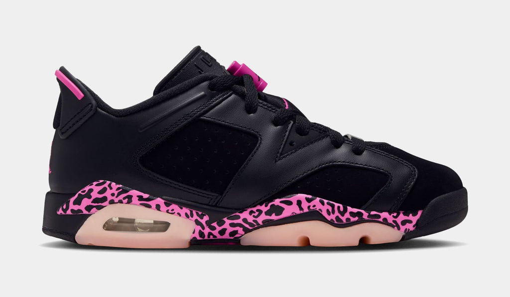 Air Jordan 6 Retro Fearless Grade School Lifestyle Shoes (Black/Laser Fushia/Pink Foam)