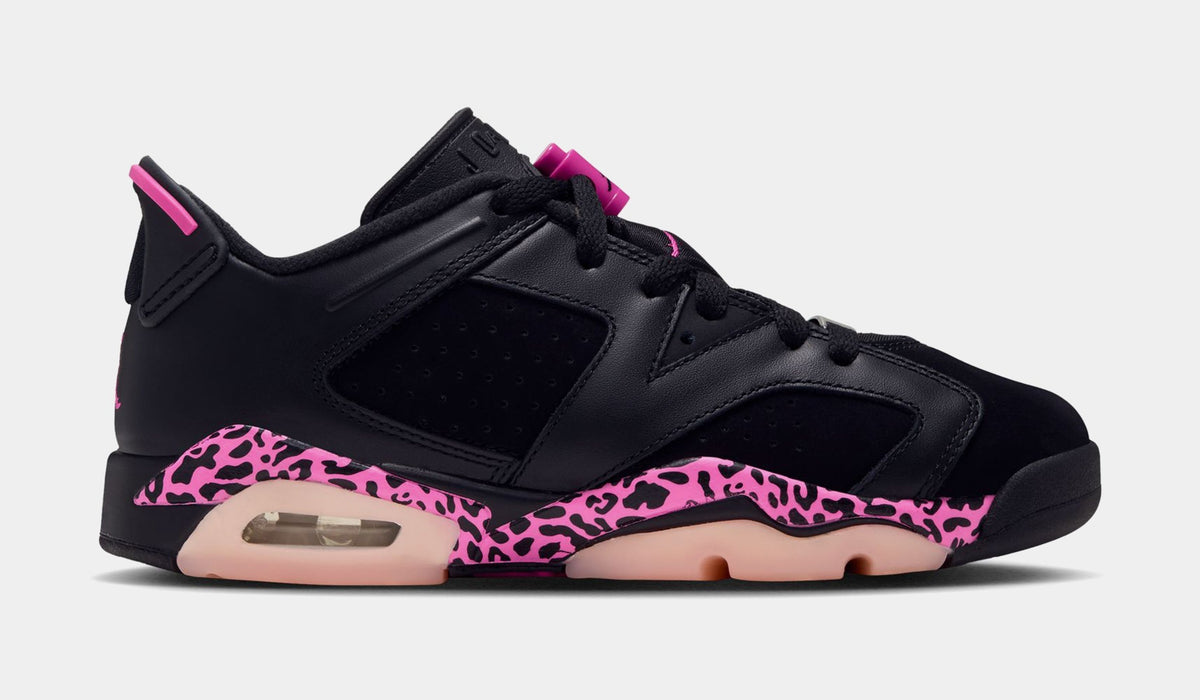 Air Jordan 6 Retro Fearless Grade School Lifestyle Shoes (Black/Laser Fushia/Pink Foam)