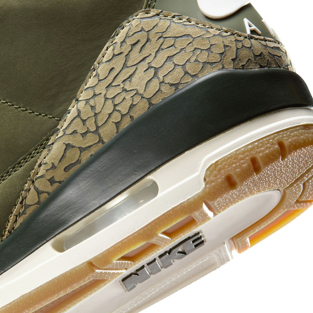 Air Jordan 3 Retro Medium Olive Mens Lifestyle Shoes (Medium Olive/Sequoia/Neutral Olive/Sail/Total Crimson)