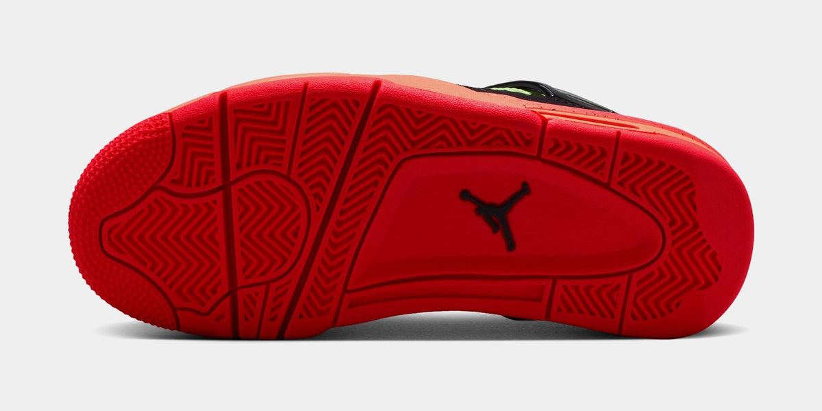 Air Jordan 4 Retro Black Infrared 23 Grade School Lifestyle Shoes (Black/Infrared 23/Bright Mango)
