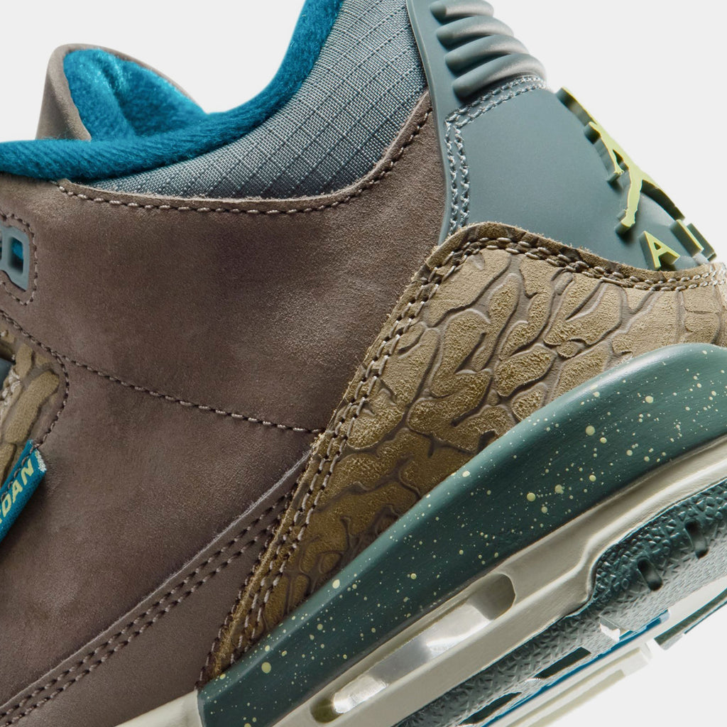 Air Jordan 3 Retro Olive Grey Grade School Lifestyle Shoes (Olive Grey/Green Abyss/Khaki/Sea Glass)