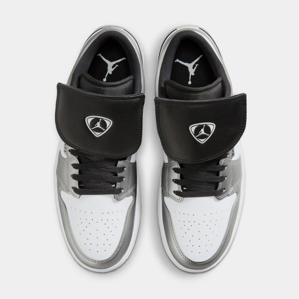Air Jordan 1 Low SE Mens Lifestyle Shoes (White/White/Metallic Silver/Black)