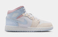 Air Jordan Mid SE Love Is In The Air Grade School Lifestyle Shoes (Half Blue/Pale Ivory/White/Half Blue)