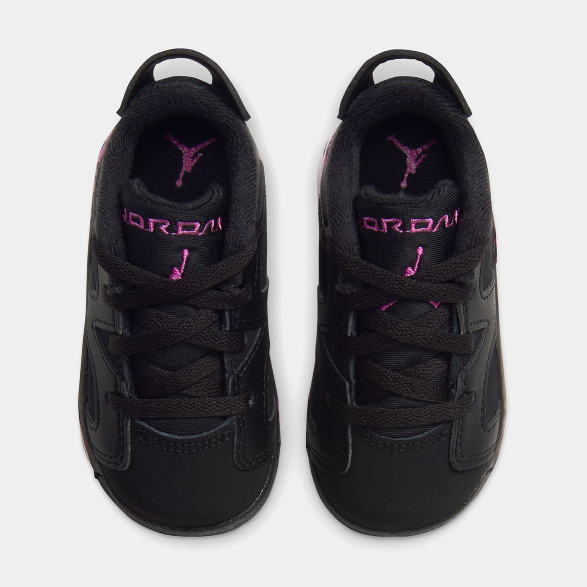 Air Jordan 6 Retro Fearless Infant Toddler Lifestyle Shoes (Black/Laser Fuchsia/Pinik Foam)