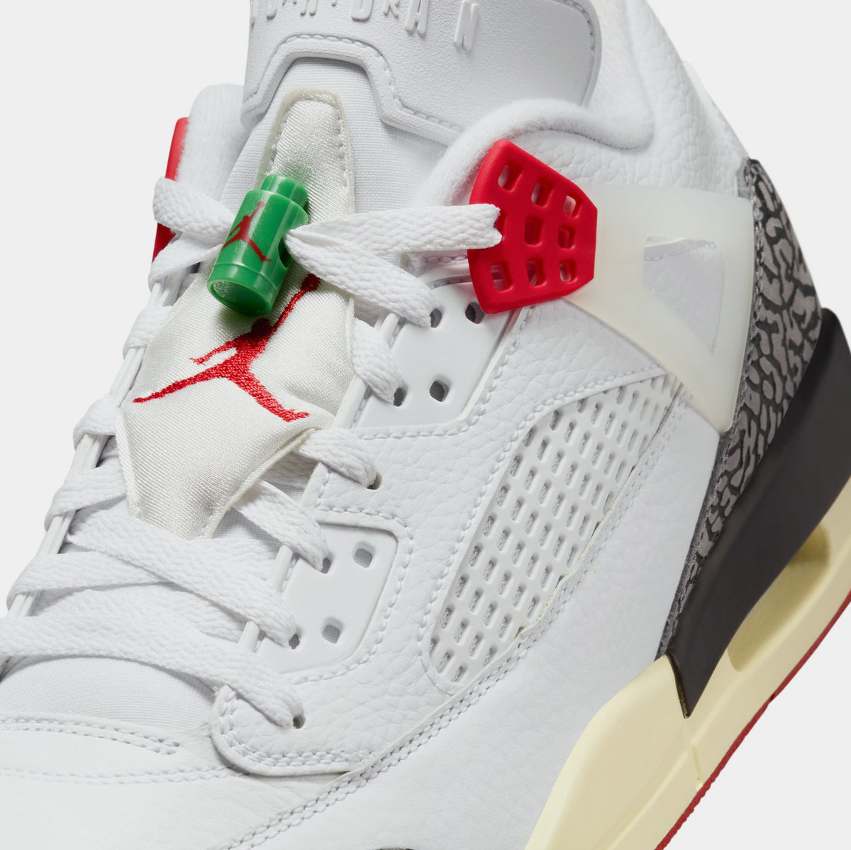 Spizike Low Do The Right Thing Mens Basketball Shoes (White/Coconut Milk/Black/Varsity Red)