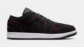Air Jordan 1 Low Bloodline Mens Lifestyle Shoes (Black/University Red/White)