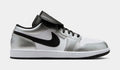 Air Jordan 1 Low SE Mens Lifestyle Shoes (White/White/Metallic Silver/Black)