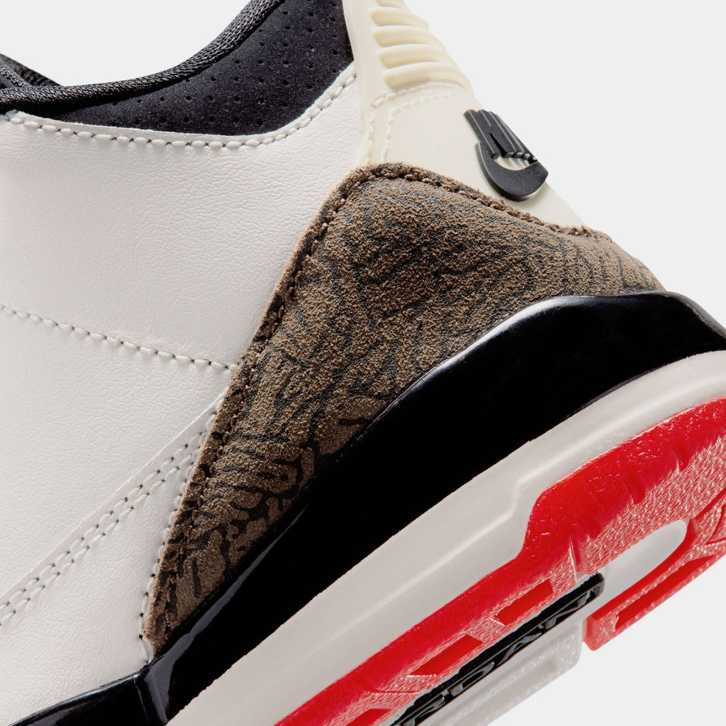 Air Jordan 3 Retro Sail and University Red Preschool Lifestyle Shoes (Sail/Black/University Red/Pale Ivory)