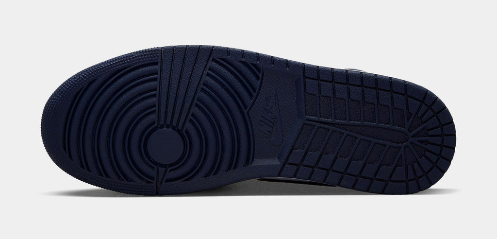 Air Jordan 1 Mid Obsidian Mens Lifestyle Shoes (Obsidian/Obsidian/White/Grey Fog)