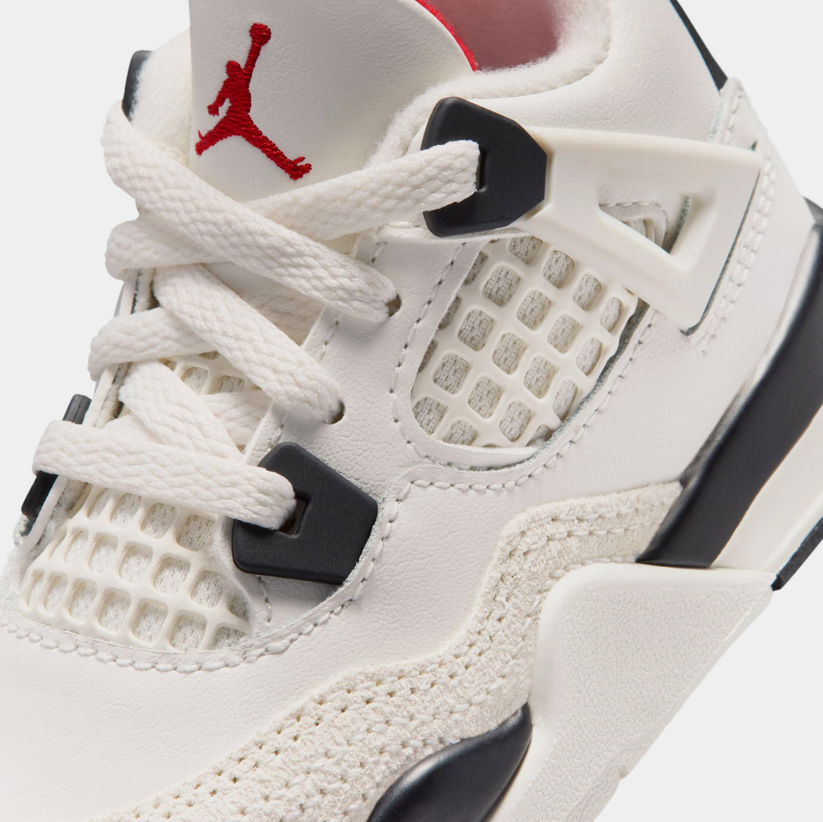 Air Jordan 4 Retro Flight Club Infant Toddler Lifestyle Shoes (Sail/Black/University Red)