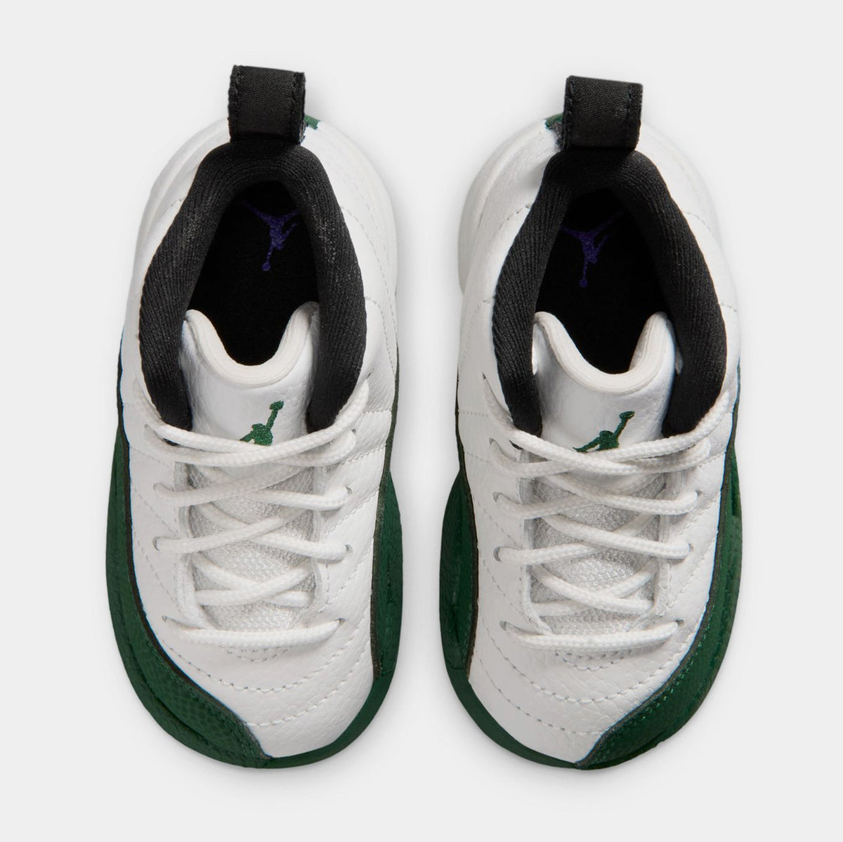 Air Jordan 12 Retro Idols Become Rivals Infant Toddler Lifestyle Shoes (Summit White/Gorge Green/Fierce Pruple) Free Shipping